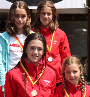 Die siegreiche Mädchenstaffel