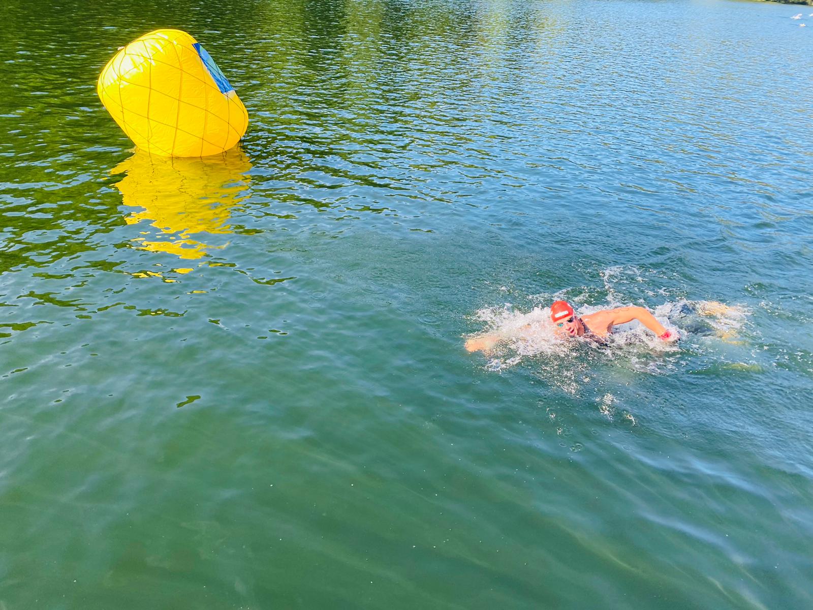 Patrick Oberroither beim Schwimmen