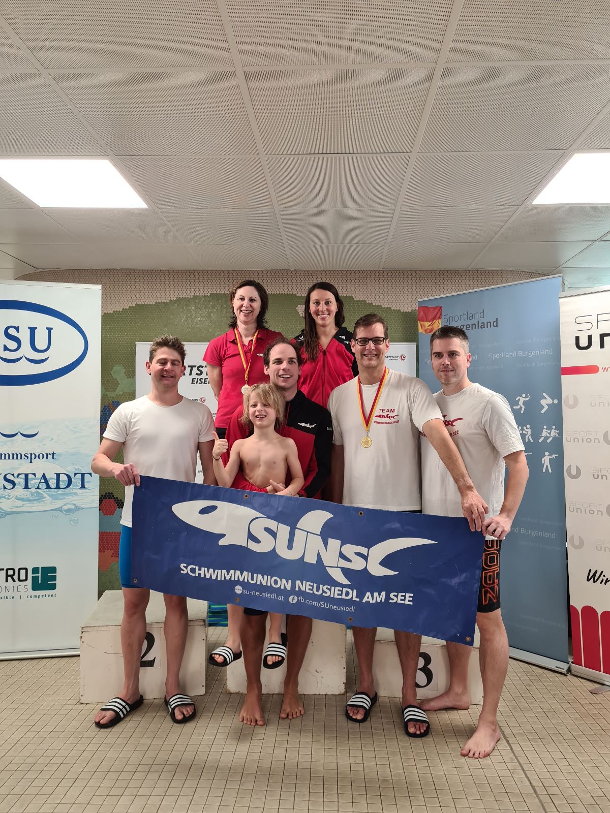 Gruppenfoto: Böhm-Ritter, Sebauer, Unterberger, Oberroither, Gettinger, Prandstetten und Thury